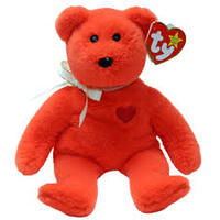 TY Beanie Babies VALENTINO II - Bear with Heart Reg