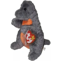 TY Beanies EMMETT - Gray Dinosaur Beanie Baby Plush Toy