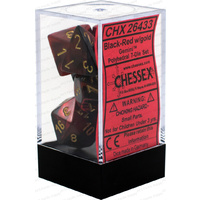 Chessex 26433 Gemini Black-red w/gold 7-Die Set