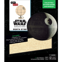 Incredibuilds Star Wars Rogue One Death Star 3D Wood Model and Book