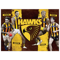 AFL Puzzle 1000pcs Hawthorn Hawks 4 Player Jigsaw Puzzle
