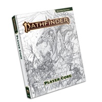 Pathfinder Second Edition Remaster Players Core Sketch Cover Special Edition Rulebook