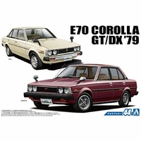 Aoshima 1/24 Toyota E70 Corolla Sedan GT/DX '79 A005345 Plastic Model Kit