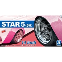 Aoshima 1/24 STAR5(5H) 14inch Wheels for Model Kit
