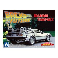 Aoshima 1/43 Back To The Future 1/43 Pullback Delorean From Part I Plastic Model Kit