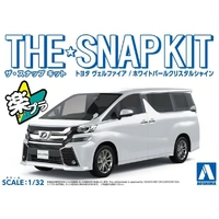 Aoshima 1/32 Snap Toyota Vellfire (White Pearl Crystal Shine) Plastic Model Kit