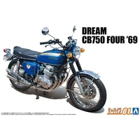 Aoshima 1/12 Honda CB750 Dream CB750 Four '69 Plastic Model Kit