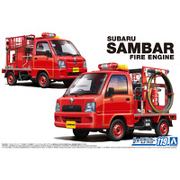 Aoshima 1/24 Subaru TT2 Sambar The Fire Engine '11 Plastic Model Kit