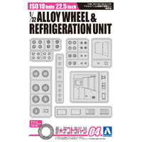 Aoshima 1/32 ISO10 hole 22.5inch ALLOY WHEEL&REFRIGERATION UNIT Plastic Model Kit 005820