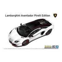 Aoshima 1/24 '14 Lamborghini Aventador Pirelli Edition Plastic Model Kit