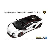 Aoshima 1/24 '14 Lamborghini Aventador Pirelli Edition Plastic Model Kit