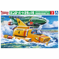 Aoshima 1/350 Thunderbird 2 & 4 Plastic Model Kit