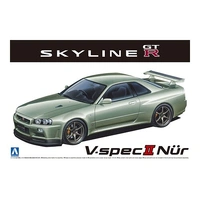 Aoshima 1/24 Nissan BNR34 Skyline GT-R V-specII Nür. '02 Plastic Model Kit 006275