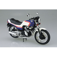 Aoshima 1/12 HONDA NC07 CBX400F Pearl candy blue/Pearl shell white '81 Plastic Model Kit