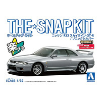 Aoshima 1/32 Nissan R33 Skyline GT-R (Sonic Silver) Plastic Model Kit