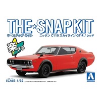 Aoshima 1/32 Nissan C110 Skyline GT-R (Red) Plastic Model Kit