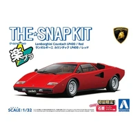 Aoshima 1/32 Snap Lamborghini Countach LPI 800-4 (Red) Plastic Model Kit