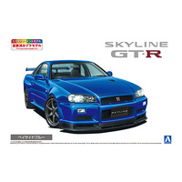 Aoshima 1/24 Nissan BNR34 Skyline GTR V Spec II 00 Bayside Blue Plastic Model Kit