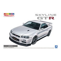 Aoshima 1/24 Nissan BNR34 Skyline GTR V Spec II 00 White Plastic Model Kit