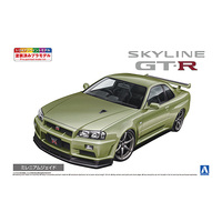 Aoshima 1/24 Nissan BNR34 Skyline GTR V Spec II NUR 00 Millennium Jade Plastic Model Kit