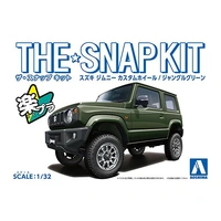 Aoshima 1/32 Suzuki Jimny Custom Wheel (Jungle Green) Snap Kit Plastic Model Kit