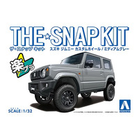 Aoshima 1/32 Suzuki Jimny Custom Wheel (Medium Grey) Snap Kit Plastic Model Kit