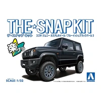 Aoshima 1/32 Suzuki Jimny Custom Wheel (Bluish Black Pearl 3) Snap Kit Plastic Model Kit