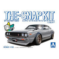 Aoshima 1/32 Nissan C110 Skyline GT-R Custom (Silver) Plastic Model Kit