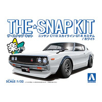 Aoshima 1/32 Nissan C110 Skyline GT-R Custom (White) Plastic Model Kit