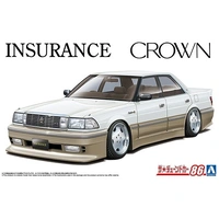 Aoshima 1/24 Insurance UZS131 Crown '89 (Toyota) Plastic Model Kit