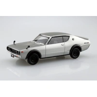 Aoshima 1/32 SNAP Nissan C110 Skyline GT-R (Silver) Plastic Model Kit