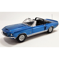 ACME 1/18 1967 Shelby GT500 Convertible Blue w/White Interior Diecast Car