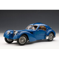 AutoArt 1/18 Bugatti 57SC Atlantic 1938 (Blue/With Metal Wire-Spoke Wheels) Diecast Car