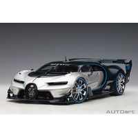 AutoArt 1/18 Bugatti Vision Gran Turismo (Argent Silver/Blue Carbon) Composite Car