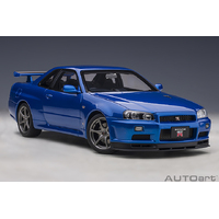AutoArt 1/18 Nissan Skyline GT-R (R34) V-SPECII (Bayside Blue) Composite Car