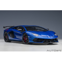 AutoArt 1/18 Lamborghini Aventador SVJ (Blue Nethuns/Metallic Blue) Composite Car