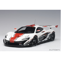AutoArt 1/18 McLaren P1 GTR (Gloss White/Red Stripes) Composite Car