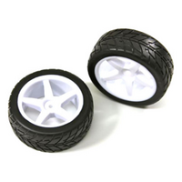 Absima 1/10 Wheel Set Buggy 5 Spoke/ Street Front White 2pcs AB2500007