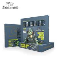 Abteilung 502 Intense Greens Colours Dense Acrylic Paint Set [ABT1166]