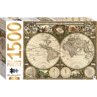 Vintage World Map 1500pc