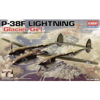 Academy 1/48 P-38F Lighting Glacier Girl Lockheed Plastic Model Kit 12208