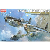 Academy 1/48 P-38 Combination Version Lightning Plastic Model Kit [12282]