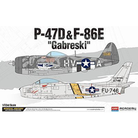 Academy 1/72 P-47D & F-86E "Gabreski" Plastic Model Kit [12530]