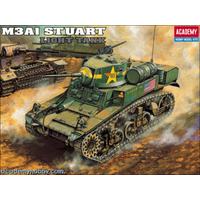 Academy 1/35 U.S. M3A1 Stuart Light Tank Plastic Model Kit [13269]