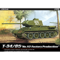Academy 1/35 T-34/85 "112 Factory Production" Plastic Model Kit [13290]