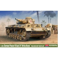 Academy 1/35 German Panzer III Ausf.N "Afrika Korps" Plastic Model Kit
