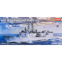 Academy 1/350 USS Oliver Hazard Perry FFG-7 Plastic Model Kit *Aus Decals* 14102