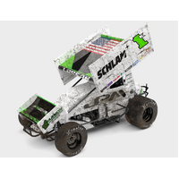 Authentic Collectables 1/18 Jason Pryde #1K Sprintcar - 2024 High Limit International Perth Winner "Dirty Version" Diecast Model Car