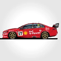 Authentic Collectables 1/43 Shell V-Power Racing Team DJR Team Penske Ford FGX Falcon 2018 Sandown 500 Retro Livery, Drivers: Scott McLaughlin / Alexa