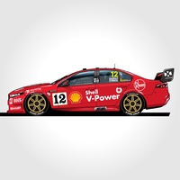 Authentic Collectables 1/64 Shell V-Power Racing Team DJR Team Penske Ford FGX Falcon 2018 Sandown 500 Retro Livery, Drivers: Fabian Coulthard / Tony 